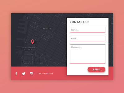 Contact Form contact contact us form map red ui