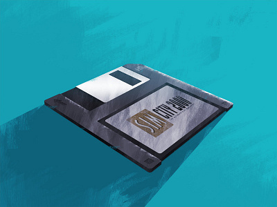 Floppy Disc Game blue floppy disc game paint photoshop retro