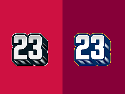 23 basketball flat illustration james jordan lebron lettering logo michael sports type typography