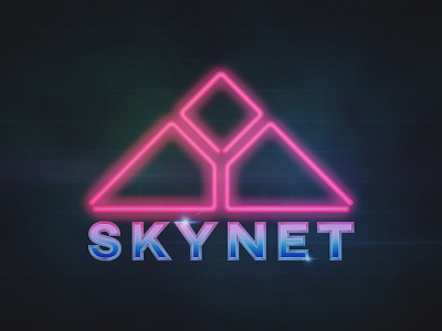 Skynet arnie branding illustration lettering logo redesign retro skynet t2 terminator vector vintage
