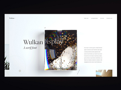 UI design with Wulkan Display font 3d cinema4d design font glass graphic design octane typography ui ui design ui ux ux design