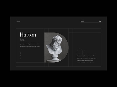 UI design - Hatton font 3d design font graphic design typography ui ui design ux ux design webdesign