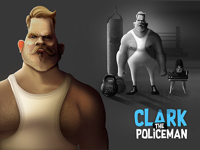 Character for short animation artwork cartoon character drowing illustration movie policeman