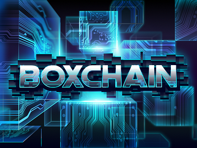 Game mode cover blockchain blocks blue boxiz futuristic games neon nft