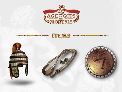 AGAM Items 1 agam antique armor game greece illustration items mythology shield weapon