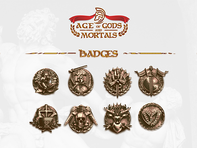 AGAM Badges agam antique badges game greece illustration mythology