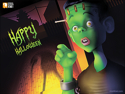 Happy Halloween fun graphic halloween illustration monster surprise