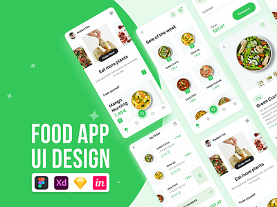 Food App UI Design by M Tahir Baig on Dribbble