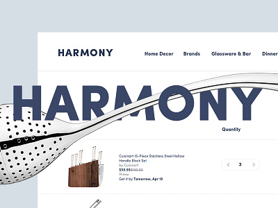 Harmony Concept clean design dinnerware e commerce minimalism shopping ui ukraine web