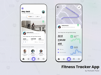 Fitness Tracker App 3d animation app branding design figma graphic design logo motion graphics sketch ui ux vector