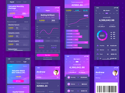 Finance UI Summarize dashboard data finance gradient illustration logo money purple ui wallet web website