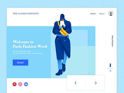 Welcome To Paris Fashion Week dashboard icon interface logo page vi web website