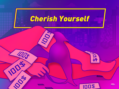 Baby Girls Cherish Yourselves animation dashboard drawing icon illustration logo money page purple ui web woman