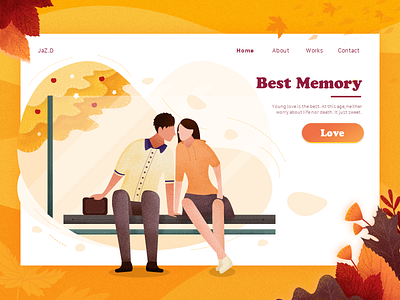 Do u still remember the best memory？ animation autumn dashboard graphic icon illustration logo love ui ux web yellow