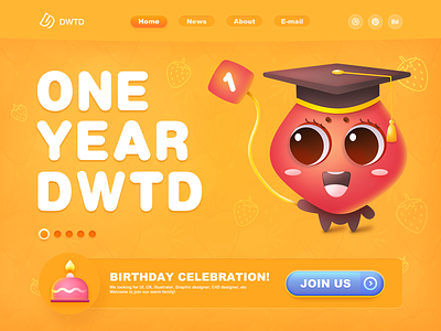 Happy Birthday To DWTD（Merry Christmas） animation branding dashboard data drawing gradients graphic icon illustration interface landing page logo merry christmas motion new year page typography ui web website