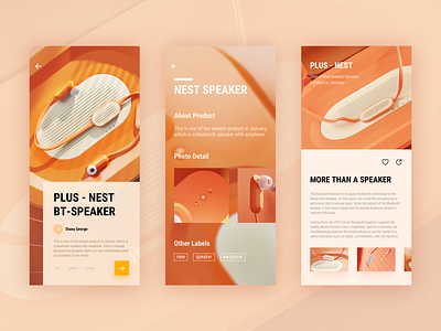 shopping page for earphone and speaker animation dashboard data design earphone graphic icon illustration interface landing page logo motion page shopping speaker typography ui web website 电商