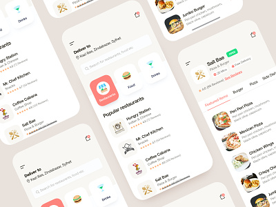 Food Delivery App best dribbble free kit pack clean minimal new trend concept template branding dsamivai teamoreo flutter react android ios hotel booking management icon vector graphic element illustration 2d 3d flat mobile app design agency payment form rating map popular trending google restaurant food delivery service user experience ux user interface ui
