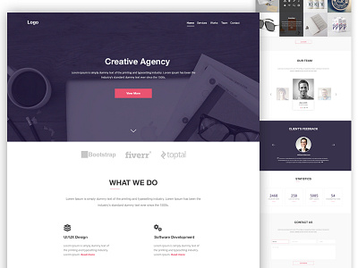 Agency Landing Page clean landing page landing page design minimal mordern web web design