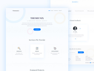 Themeunix - Agency Template agency agency template dribbble best shot minimal popular typography ui ux web design