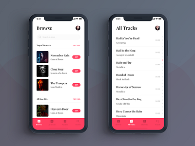 Music Player App UI - Screens app design dribbble best shot google ios iphone x music player new trend popular ui ux