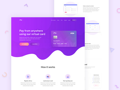 xPay - Payment Solution Website b2b card creative design gradient landing page payment responsive template ui web website