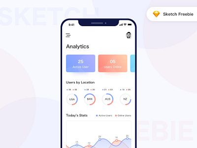 Freebie - iOS Analytics Page