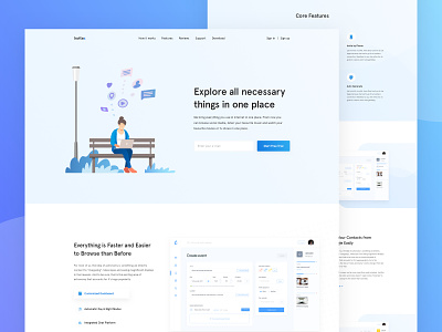 Invitex - Homepage Concept app ios android clean typography event website landing page template minimal homepage concept new ui trend popular trending dashboard saas product user experience ux user interface ui vector illustration web design