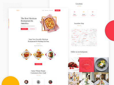 Homepage : Restaurant Website corporate agency product b2b cryptocurrency finance illustration flat 2d 3d ios android windows new trend trending google real estate popular graphic restaurant food app typography minimal landing page user experience ux user interface ui web design template website homepage layout