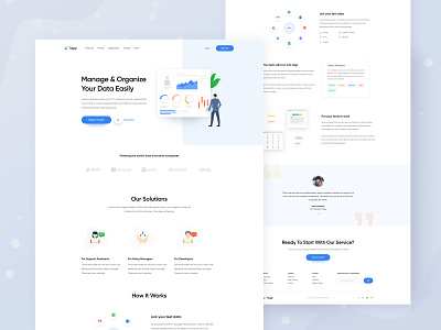 Homepage - Taggr Website agency branding typography analytics statistics dashboard app landing page b2b saas sass b2c big data illustration experience ux graphic vector icon new trend trending service crypto blockchain sketch xd figma template user interface ui web design website homepage kit