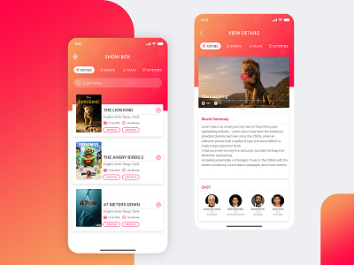 Movie Booking App app concept app design flat icon ui ui designs web website