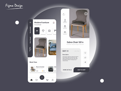 modern furniture App UI design