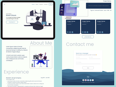 Frontend developer portfolio branding design desktop developer frontend gatsby logo minimalistic mobile portfolio react responsive skills student tablet ui ux web website