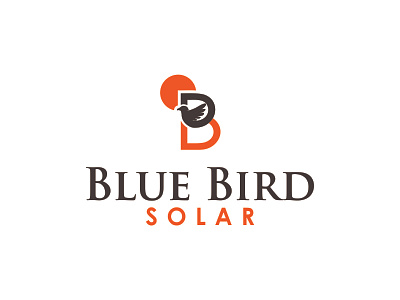 bluebird solar design illustration logo vector