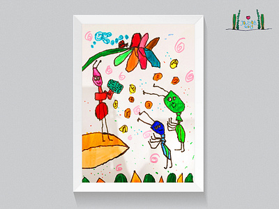 Ants Attending Class animals ants ants attending class art childrens illustration color cute design fashion illustration funny illustration