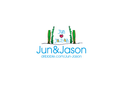 Jun&Jason's Logo design illustration logo