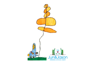 Jun&Jason's Logo design illustration logo