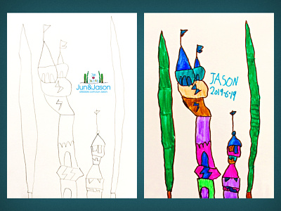 Castle childrens illustration color cute fashion illustration funny illustration little