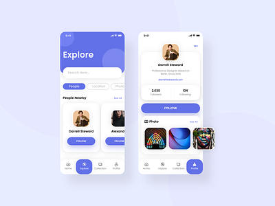 Daily UI #6 - Profile Page app app design clean dailyui design dribbble ios minimalist mobile profile page ui ux