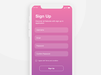 Sign Up Page by Hafizdzaki on Dribbble