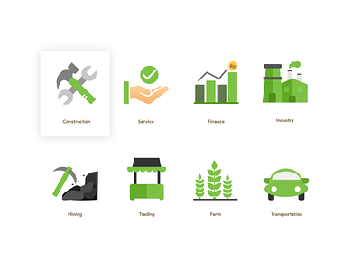 Icon Exploration For Job Application green icon illustration job minimalist simple uidesign uxdesign