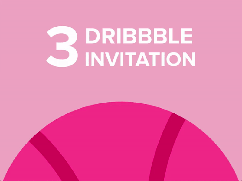 3 Dribbble Invite dribbble dribbblers invitation invites players