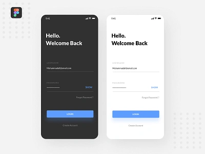 Daily UI #1 - Login Page app clean login design login form login page login screen minimalist mobile mobile app uidesign uxdesign