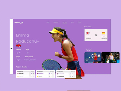 Tennis hub design branding graphic design ui