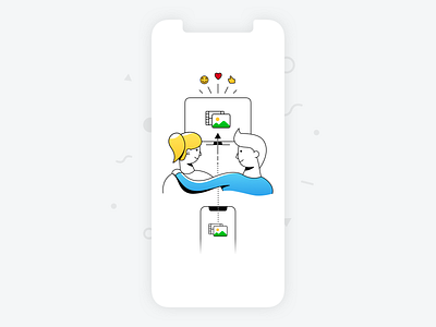 Sharing moments illustration ui vector