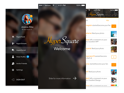 HyperSquare appdesign creative design images mockup modern presentation project tool ui ux webdesign
