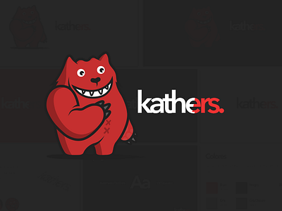 New logo for Kathers Team brand develop developers games logo new plataform rebrand red