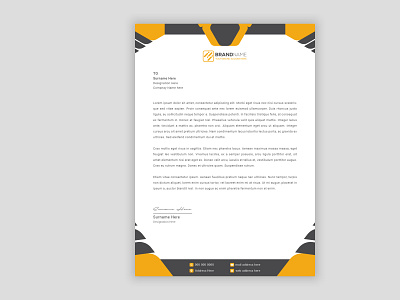 Clean And Modern Business Letterhead branding