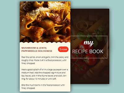 Daily UI, Week Five, Day 4 - Text Article article brown food orange pappardelle recipe text yellow