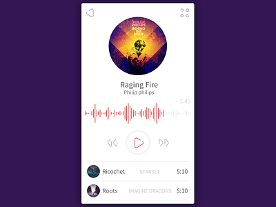 Daily UI, Week Eight, Day 5 - Music Player