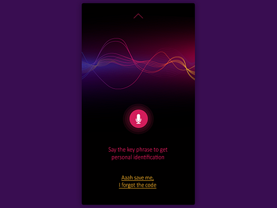 Daily UI, Week Ten, Day 2 - Voice Control black blue control dark pink ui verify violet voice yellow